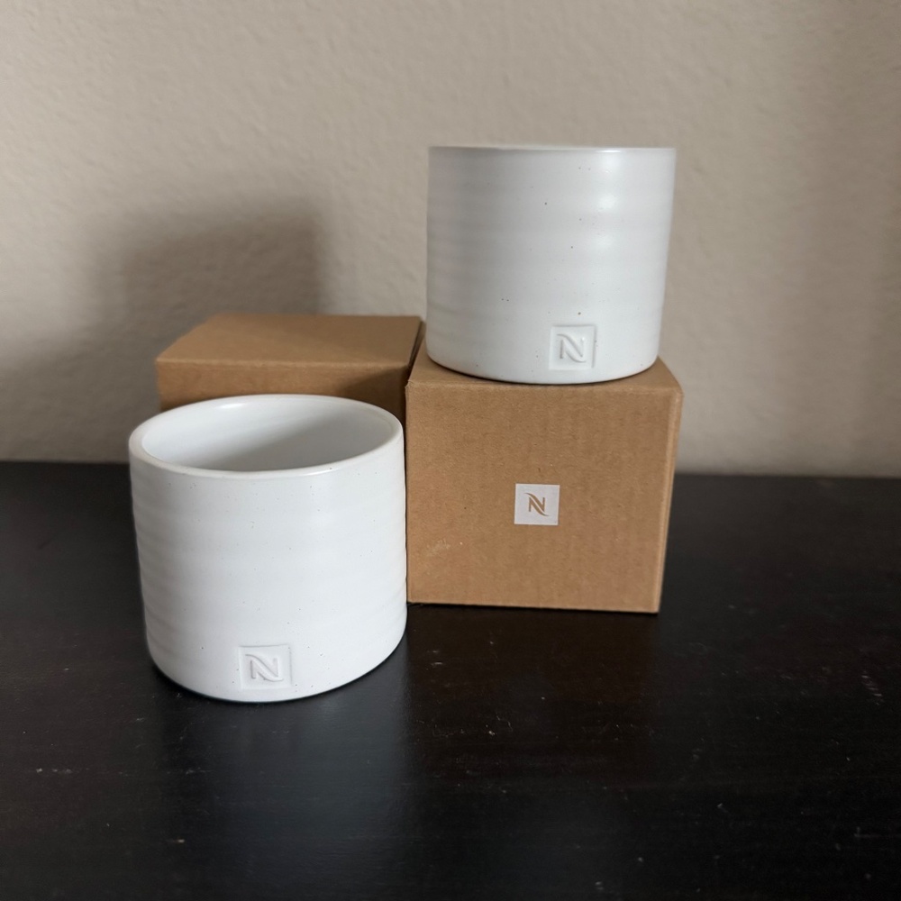 NIB Nespresso Set of 2 Candle Holders
